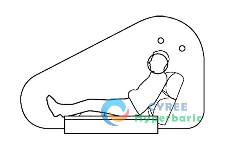1,5 ATA Monoplace Sitting Mild Camera di ossigeno iperbarico per il benessere